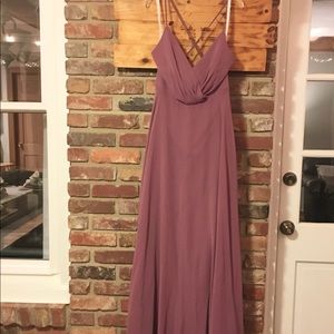 David’s Bridal Chianti color bridesmaid dress